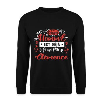 Cadeau Homme déja pris par Clémence - Sweat-shirt Unisexe - noir - Devant - Alina (178cm) & Michal (187cm)