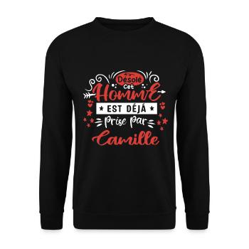 Cadeau Homme déja pris par Camille - Sweat-shirt Unisexe - noir - Devant - Alina (178cm) & Michal (187cm)