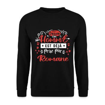 Cadeau Homme déja pris par Romane - Sweat-shirt Unisexe - noir - Devant - Alina (178cm) & Michal (187cm)