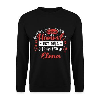 Cadeau Homme déja pris par Elena - Sweat-shirt Unisexe - noir - Devant - Alina (178cm) & Michal (187cm)