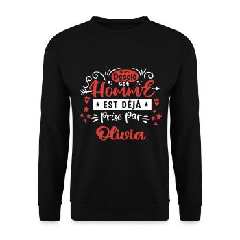Cadeau Homme déja pris par Olivia - Sweat-shirt Unisexe - noir - Devant - Alina (178cm) & Michal (187cm)