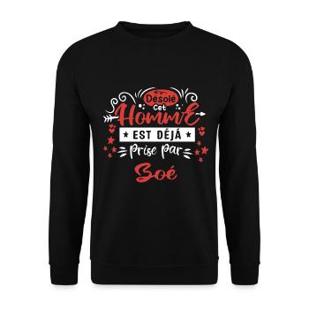 Cadeau Homme déja pris par Boé - Sweat-shirt Unisexe - noir - Devant - Alina (178cm) & Michal (187cm)