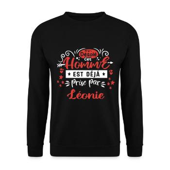 Cadeau Homme déja pris par Léonie - Sweat-shirt Unisexe - noir - Devant - Alina (178cm) & Michal (187cm)