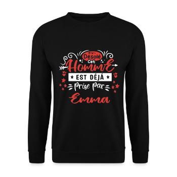 Cadeau Homme déja pris par Emma - Sweat-shirt Unisexe - noir - Devant - Alina (178cm) & Michal (187cm)