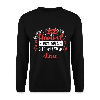 Cadeau Homme déja pris par Lou - Sweat-shirt Unisexe - noir - Devant - Alina (178cm) & Michal (187cm)