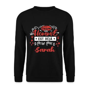 Cadeau Homme déja pris par Sarah - Sweat-shirt Unisexe - noir - Devant - Alina (178cm) & Michal (187cm)