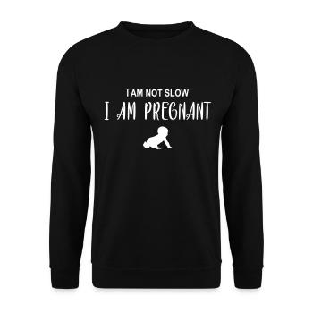 Je ne suis pas lente je suis enceinte - Sweat-shirt Unisexe - noir - Devant - Alina (178cm) & Michal (187cm)