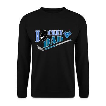 Eishockey Vater - Unisex Pullover - Schwarz - Vorne - Alina (178cm) & Michal (187cm)