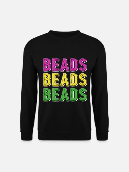 Beads Mardi Gras Karneval Fasching Kostüm Geschenk - Unisex Pullover - Schwarz