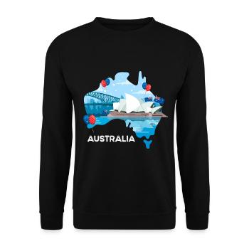 Australie - Sweat-shirt Unisexe - noir - Devant - Alina (178cm) & Michal (187cm)