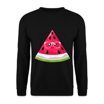 Pastèque - Sweat-shirt Unisexe - noir - Devant - Alina (178cm) & Michal (187cm)