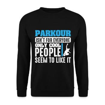 Parkour Freerunning Traceur - Unisex Pullover - Schwarz - Vorne - Alina (178cm) & Michal (187cm)