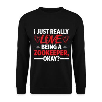 Zoowärter - Unisex Pullover - Schwarz - Vorne - Alina (178cm) & Michal (187cm)