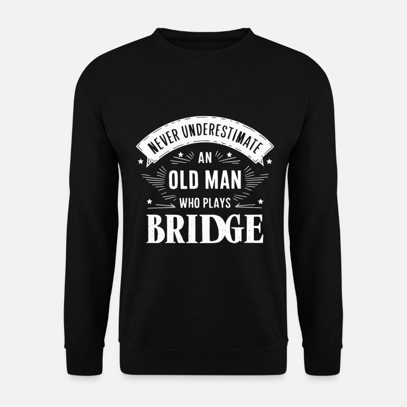 Bridge Kartenspiel Geschenk - Unisex Pullover - Schwarz