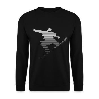 Snowboarding - (4) - Unisex Sweatshirt - black - Front - Alina (178cm) & Michal (187cm)