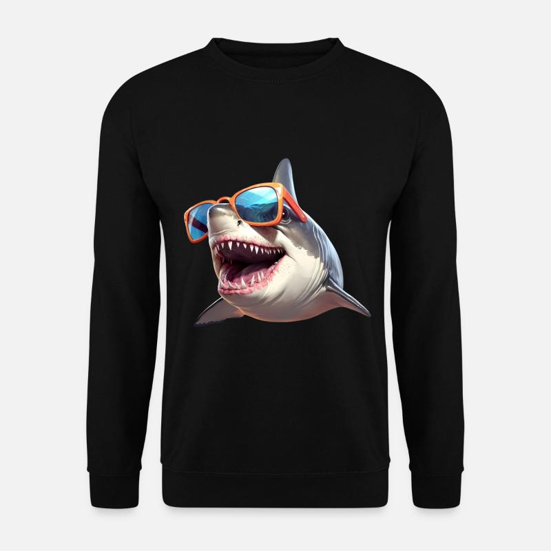 Shark Sunglasses - Unisex Sweatshirt - black