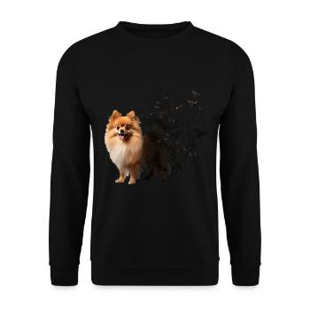 Poméranien - Sweat-shirt Unisexe - noir - Devant - Alina (178cm) & Michal (187cm)