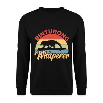 Binturong Bearcat Gift - Unisex Sweatshirt - black - Front - Alina (178cm) & Michal (187cm)