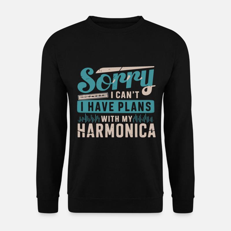Harmonica Playing Gift - Unisex Sweatshirt - black