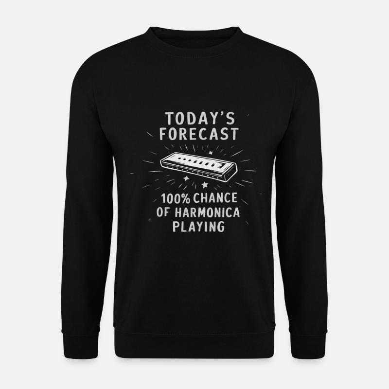 Harmonica Playing Gift - Unisex Sweatshirt - black