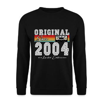 Original 2004 Vintage Vintage Anniversaire Rétro - Sweat-shirt Unisexe - noir - Devant - Alina (178cm) & Michal (187cm)