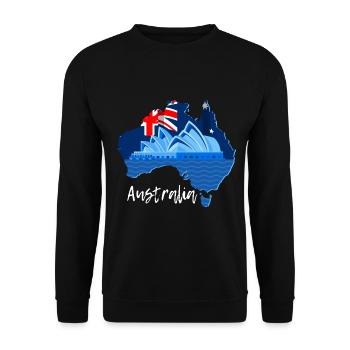 Afrique d’Australie Voyage En Asie - Sweat-shirt Unisexe - noir - Devant - Alina (178cm) & Michal (187cm)