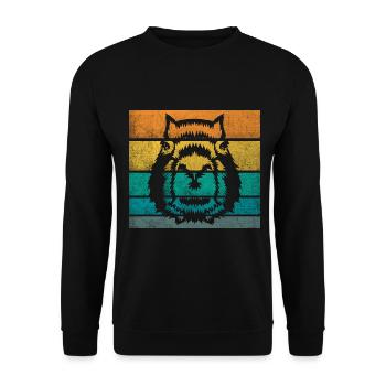 Retro Capybara Vintage Cochon d’eau rongeur - Sweat-shirt Unisexe - noir - Devant - Alina (178cm) & Michal (187cm)