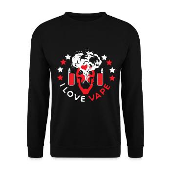 Elektro Zigarette E-Zigarette E-Shisha Vape - Unisex Pullover - Schwarz - Vorne - Alina (178cm) & Michal (187cm)