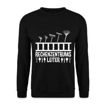 Rechenzentrumsleiter Rechen & Leiter Garten - Unisex Pullover - Schwarz - Vorne - Alina (178cm) & Michal (187cm)