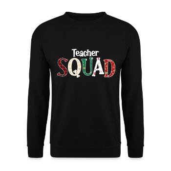 Teacher Squad - Christmas - Unisex Sweatshirt - black - Front - Alina (178cm) & Michal (187cm)