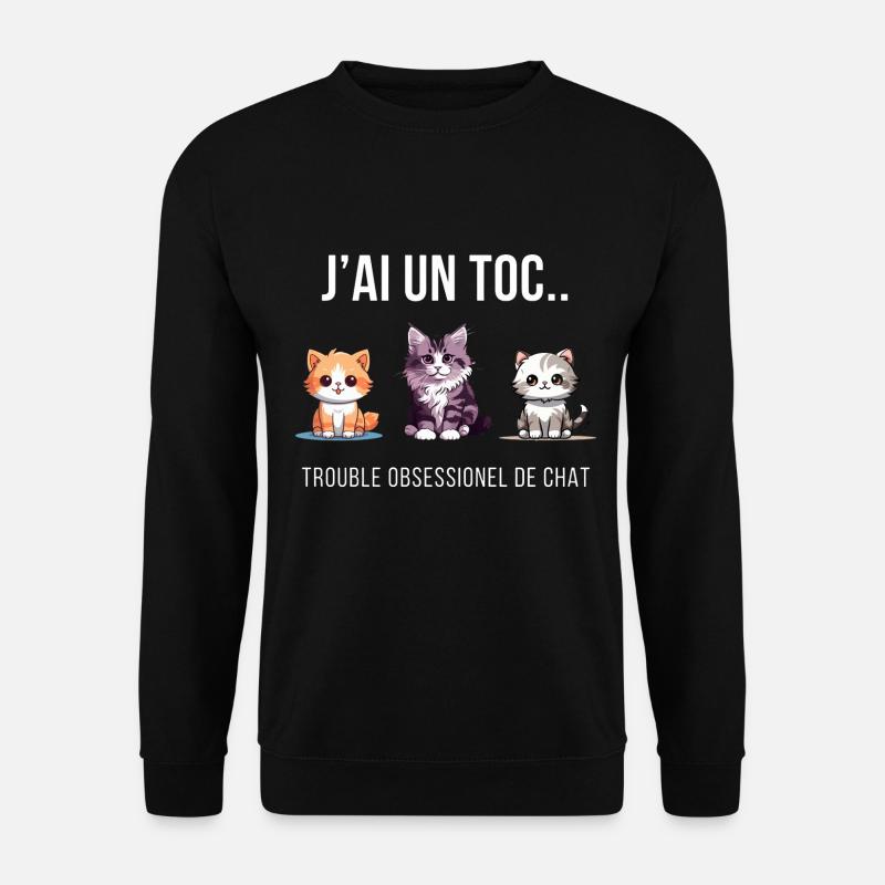 KATZENBESESSENHEIT - Unisex Pullover - Schwarz