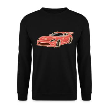 Rennwagen Kinder - Unisex Pullover - Schwarz - Vorne - Alina (178cm) & Michal (187cm)