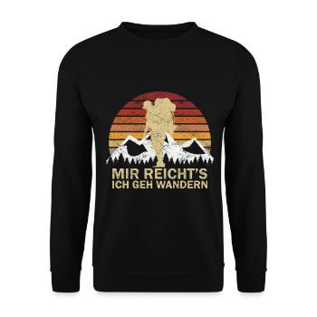 Wandern Trekking Wanderer - Unisex Pullover - Schwarz - Vorne - Alina (178cm) & Michal (187cm)