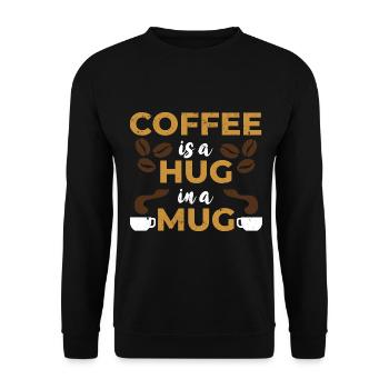 Coffee Espresso Morning Coffee Drinker Americano - Unisex Sweatshirt - black - Front - Alina (178cm) & Michal (187cm)
