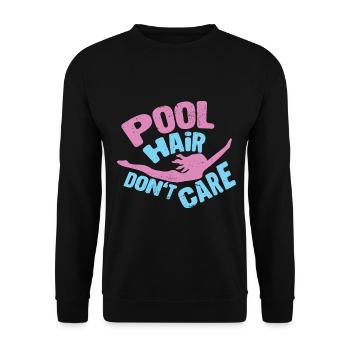 Swimmers Swimming 50 meters track Breaststroke - Unisex Sweatshirt - black - Front - Alina (178cm) & Michal (187cm)