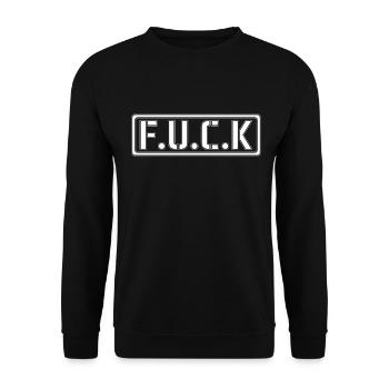 FUCK V.2 - Contours du logo - Sweat-shirt Unisexe - noir - Devant - Alina (178cm) & Michal (187cm)