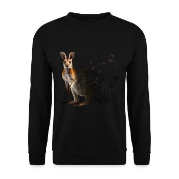 Wallaby - Unisex Pullover - Schwarz - Vorne - Alina (178cm) & Michal (187cm)