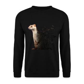 Weasel - Unisex Sweatshirt - black - Front - Alina (178cm) & Michal (187cm)