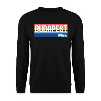 Budapest shirt - Unisex Sweatshirt - black - Front - Alina (178cm) & Michal (187cm)
