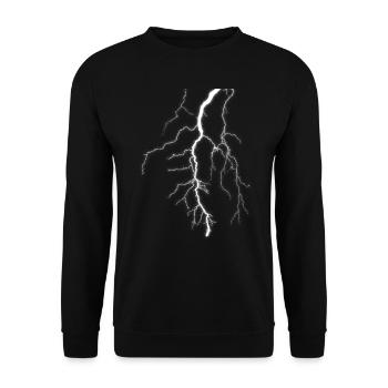 Blitze - Unisex Pullover - Schwarz - Vorne - Alina (178cm) & Michal (187cm)