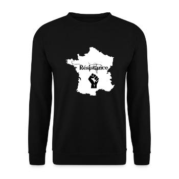 Résistance France - Sweat-shirt Unisexe - noir - Devant - Alina (178cm) & Michal (187cm)