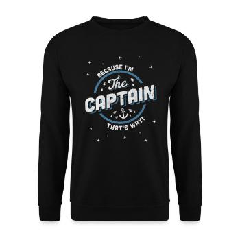 Captain - Unisex Sweatshirt - black - Front - Alina (178cm) & Michal (187cm)
