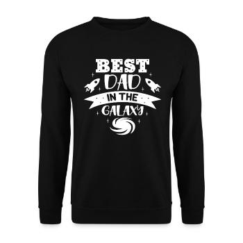Best Dad in the Galaxy - Unisex Sweatshirt - black - Front - Alina (178cm) & Michal (187cm)