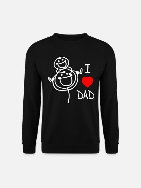 i love dad se - Unisex Sweatshirt - black