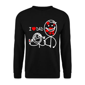 i love dad se - Unisex Sweatshirt - black - Front - Alina (178cm) & Michal (187cm)