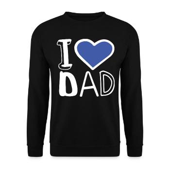 Ich liebe Papa SE - Unisex Pullover - Schwarz - Vorne - Alina (178cm) & Michal (187cm)