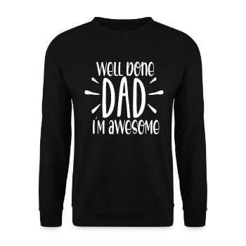 Father's Day - Unisex Sweatshirt - black - Front - Alina (178cm) & Michal (187cm)