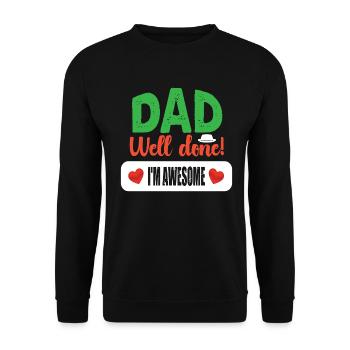 Father's Day - Unisex Sweatshirt - black - Front - Alina (178cm) & Michal (187cm)
