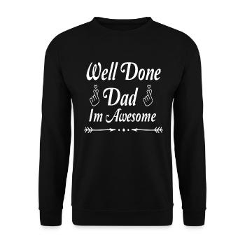 Father's Day - Unisex Sweatshirt - black - Front - Alina (178cm) & Michal (187cm)