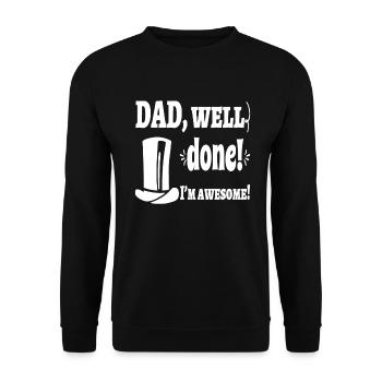 Father's Day - Unisex Sweatshirt - black - Front - Alina (178cm) & Michal (187cm)